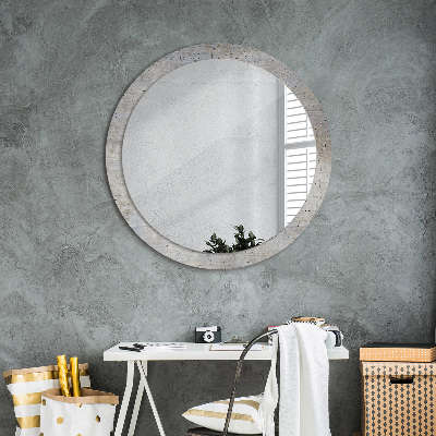 Round mirror print Gray concrete