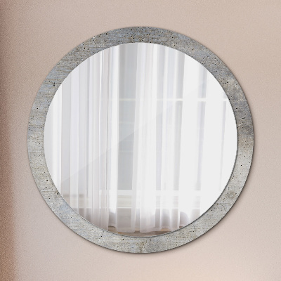 Round mirror print Gray concrete