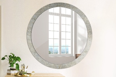 Round mirror print Gray concrete