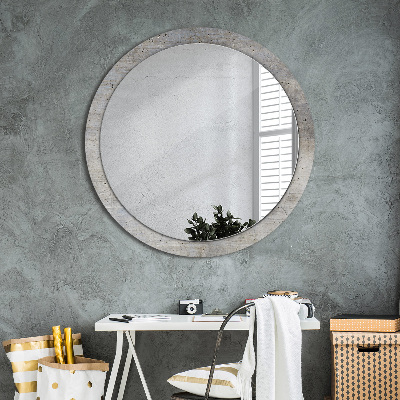 Round mirror print Gray concrete