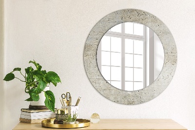 Round mirror print Gray concrete