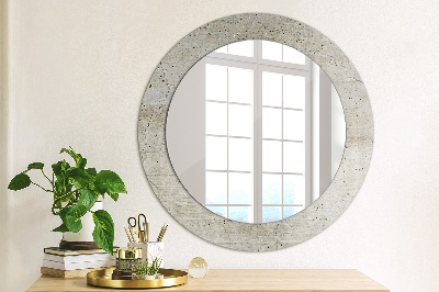 Round mirror print Gray concrete