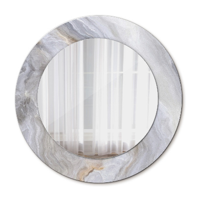 Round decorative wall mirror Abstract marble