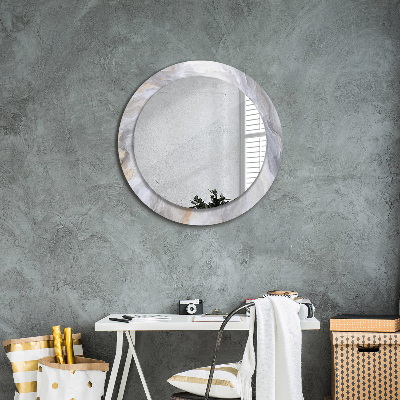 Round decorative wall mirror Abstract marble