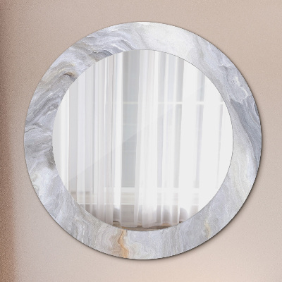 Round decorative wall mirror Abstract marble