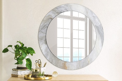 Round decorative wall mirror Abstract marble