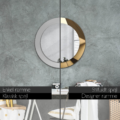 Round decorative wall mirror Modern abstract