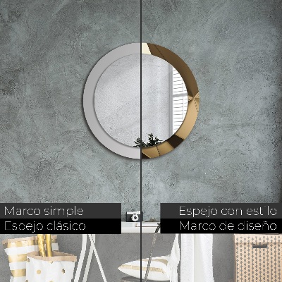 Round decorative wall mirror Modern abstract