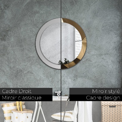 Round decorative wall mirror Modern abstract