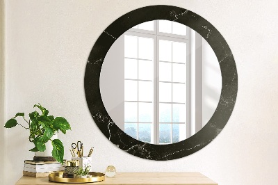 Round decorative wall mirror Marble stone