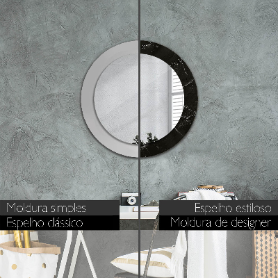 Round decorative wall mirror Marble stone