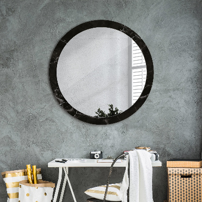 Round decorative wall mirror Marble stone