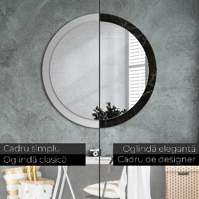 Round decorative wall mirror Marble stone