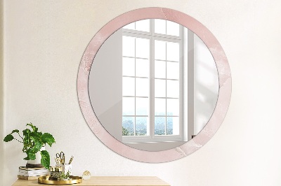 Round decorative wall mirror Pink stone