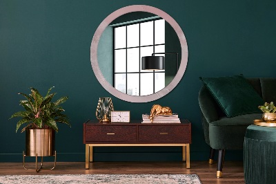 Round decorative wall mirror Pink stone