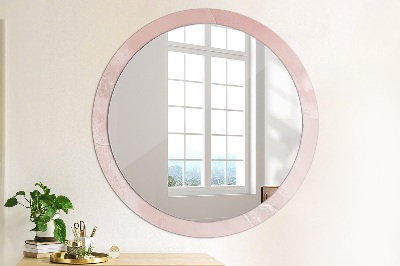 Round decorative wall mirror Pink stone