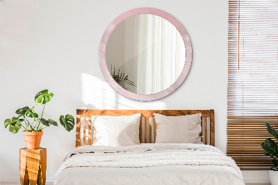 Round decorative wall mirror Pink stone