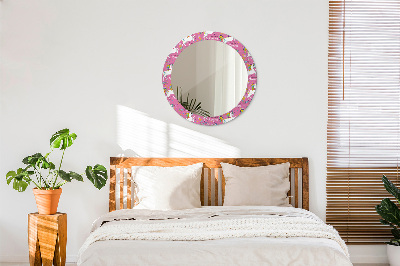 Round mirror printed frame Magic unicorn