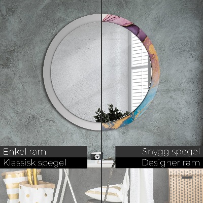 Round mirror decor Marble stone