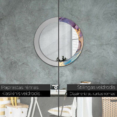 Round mirror decor Marble stone