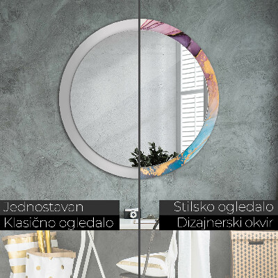 Round mirror decor Marble stone