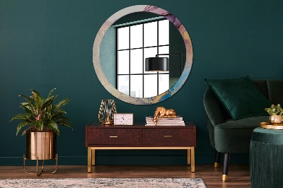 Round mirror decor Marble stone