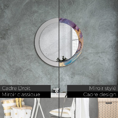 Round mirror decor Marble stone