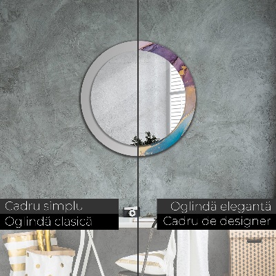 Round mirror decor Marble stone