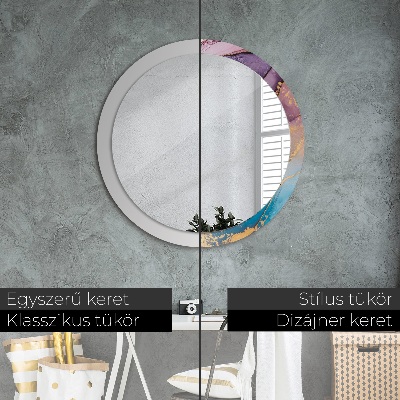 Round mirror decor Marble stone