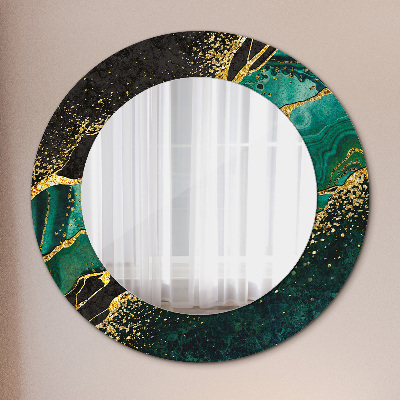 Round mirror decor Marble green