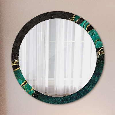 Round mirror decor Marble green