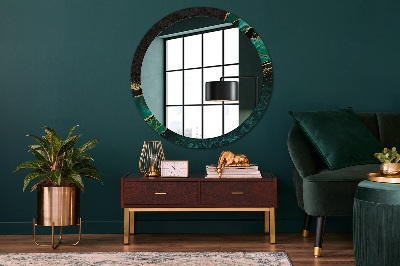 Round mirror decor Marble green