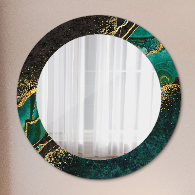 Round mirror decor Marble green