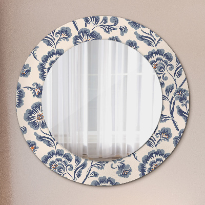 Round mirror decor Flower pattern