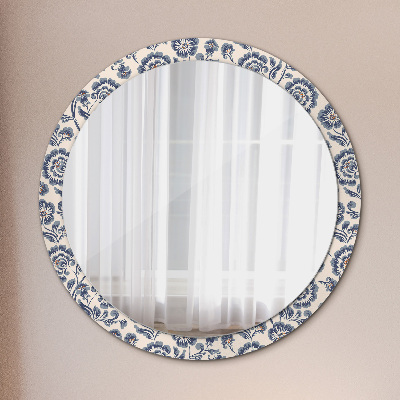 Round mirror decor Flower pattern