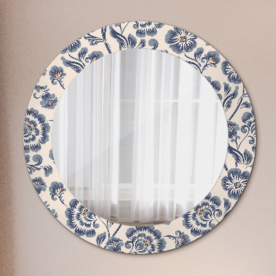 Round mirror decor Flower pattern