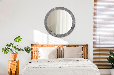 Round mirror printed frame Rustic marble