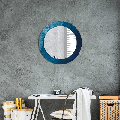 Round mirror printed frame Abstract art