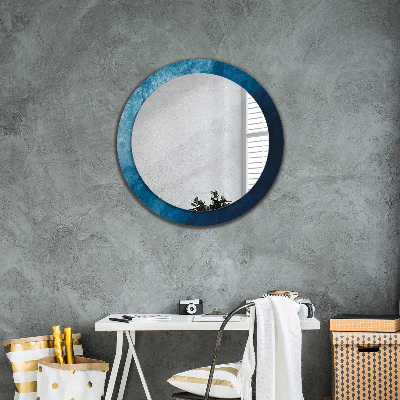 Round mirror printed frame Abstract art