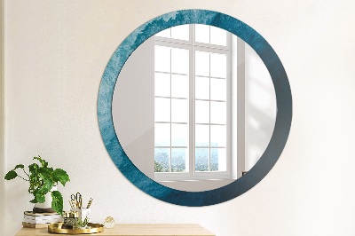 Round mirror printed frame Abstract art