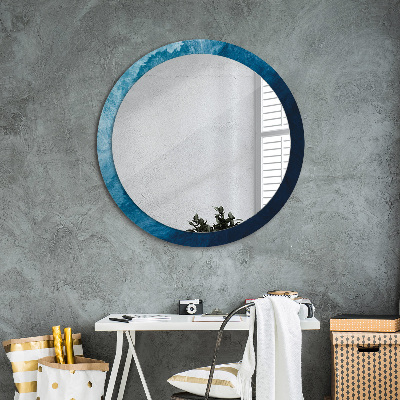 Round mirror printed frame Abstract art