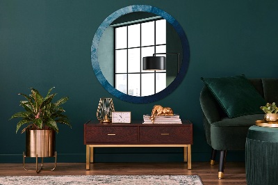 Round mirror printed frame Abstract art