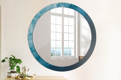 Round mirror printed frame Abstract art