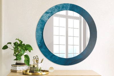 Round mirror printed frame Abstract art