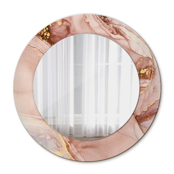 Round mirror decor Abstract fluid