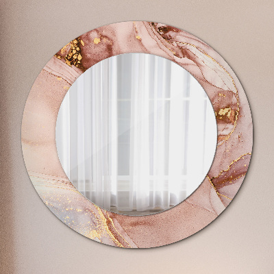 Round mirror decor Abstract fluid