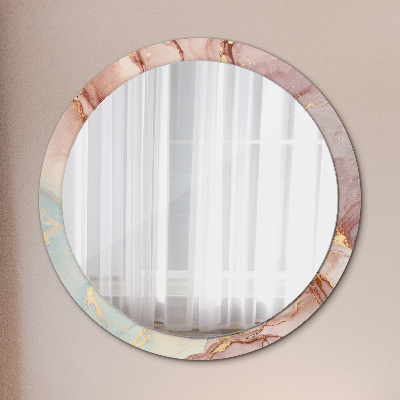 Round mirror decor Abstract fluid