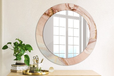 Round mirror decor Abstract fluid