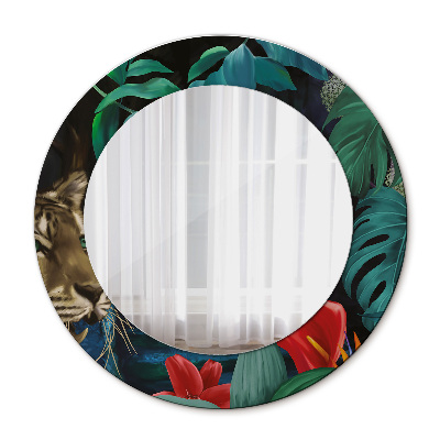 Round mirror decor Jungle forest