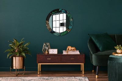 Round mirror decor Jungle forest